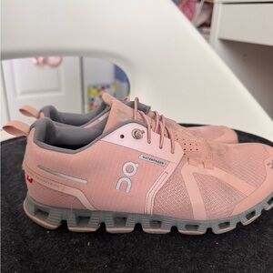 On Running Women's Sneakers in Pink and Gray
